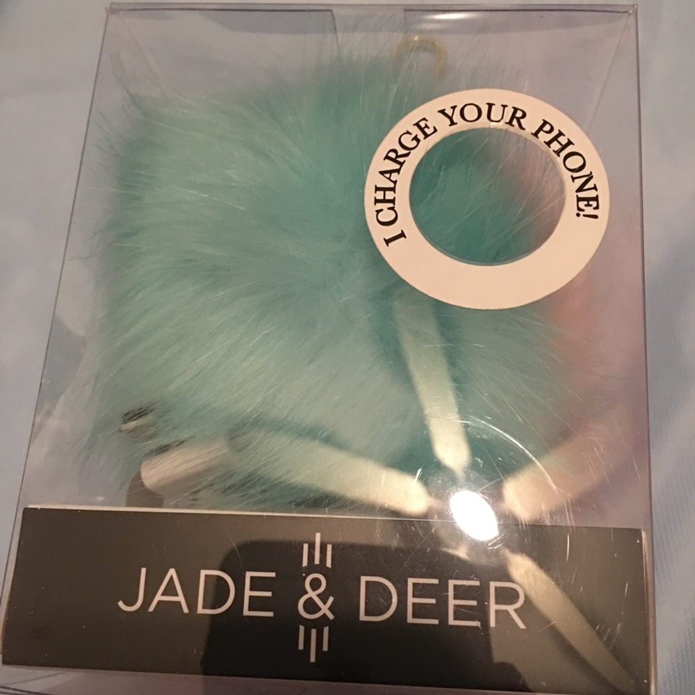 Jade & Deer bag charm, phone charger
